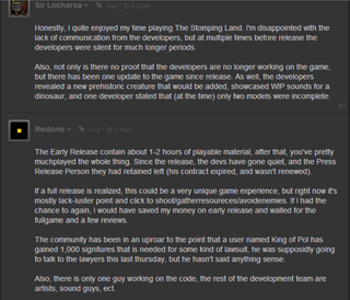 Illustration for article titled The Stomping Land Developer Says Game Isn't Dead